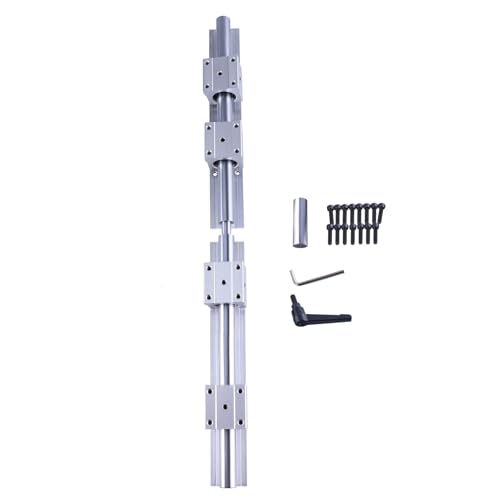 CNCYEAH 1 Stück SBR20 2000mm Linearführung, Gespleißte Linearschienen enthält 2 Stück SBR20 1000 mm Gleitführung Welle mit 4 Stück SBR20UU Lagerblöcken 2 Stück Dübel für DIY 3D-Drucker von CNCYEAH