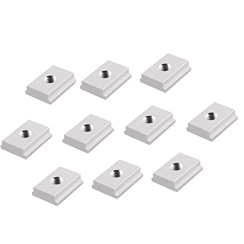 CNCYEAH 10 Stück T-Nut-Muttern, M6 T-Schiene Aluminium Nut Muttern Track Schiebemuttern M6 Gleitmuttern Aluminiumprofil Zubehör für Holzbearbeitungswerkzeug Stecknuss von CNCYEAH