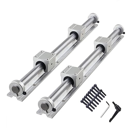 CNCYEAH 2 stücke Linearführung SBR16-400mm Linearführungsschiene + 4 Stücke SBR16UU lagerblöcken + 4 Stücke 16mm Anschlagsicherungsring für 3D Drucker und CNC Machin von CNCYEAH