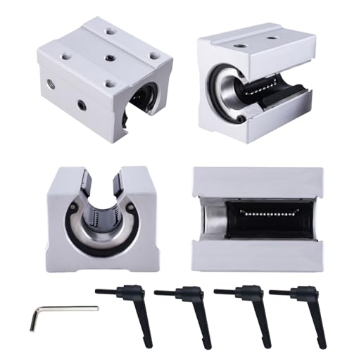 CNCYEAH 4 Stücke 20mm Linearlager Gleitblock SBR20UU, Öffnen Linearlager Stehlager Aluminium Linear Kugellager Slide Block mit 4 Griffe und 1 Schraubenschlüssel für SBR20 Linearschiene CNCYEAH 4 Stücke 20mm Linearlager Gleitblock SBR20UU, Öffnen Linearlager Stehlager Aluminium Linear Kugellager Slide Block mit 4 Griffe und 1 Schraubenschlüssel für SBR20 Linearschiene von CNCYEAH