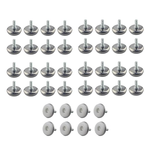 CNCYEAH 40 Stück Verstellbare Möbelfüße M6*15mm Runde Nivellierfüße Regulierschraube Möbelfüße Stellfüße Leveling Füße Höhenverstellbarer Planierenfüße für Schrank Schreibtisch Bett CNCYEAH 40 Stück Verstellbare Möbelfüße M6*15mm Runde Nivellierfüße Regulierschraube Möbelfüße Stellfüße Leveling Füße Höhenverstellbarer Planierenfüße für Schrank Schreibtisch Bett von CNCYEAH