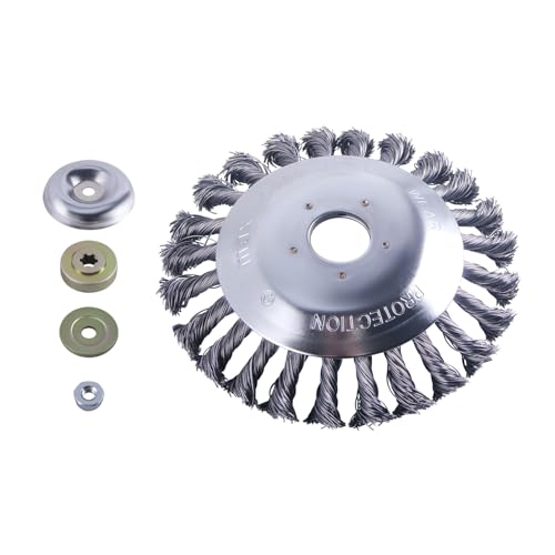 CNCYEAH 6 Zoll /8 Zoll Unkrautbürste Freischneider, Durchmesser 150mm /200mm Wildkrautbürste für Motorsense Unkraut Trimmer Garten Ziegelstraße Pflaster Grasentfernung (150mm*25mm) von CNCYEAH