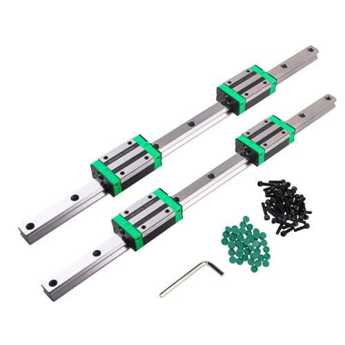 CNCYEAH HGR20 Linearführung set 2 Stücke HGR20-1700 mm Linearführungsschiene + 4 Stück HGH20 Gleitblock für Elektrische Geräte, Fräsen, CNC-Rounters Slider Block 3D-Drucker von CNCYEAH