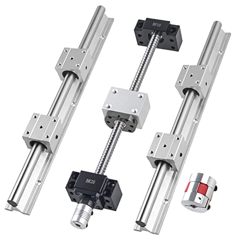 CNCYEAH Linearführung SBR16 Linearschiene 1000mm Gleitschiene Welle mit 4 SBR16UU Lagerblock + SFU1204 1000mm Kugelumlaufspindel mit BK10/BF10 + Muttergehäuse + 2 Kupplung für 3D Drucker CNC von CNCYEAH