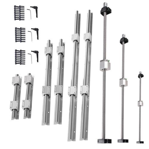CNCYEAH SBR20 Linearschiene 300/600/1000mm Linearführungsschienen und SFU1605-350/650/1050mm mit SBR20UU Lagerblöcken Kugelumlaufspindeln mit BK/BF12 und Kupplung für CNC Linearführung CNCYEAH SBR20 Linearschiene 300/600/1000mm Linearführungsschienen und SFU1605-350/650/1050mm mit SBR20UU Lagerblöcken Kugelumlaufspindeln mit BK/BF12 und Kupplung für CNC Linearführung von CNCYEAH
