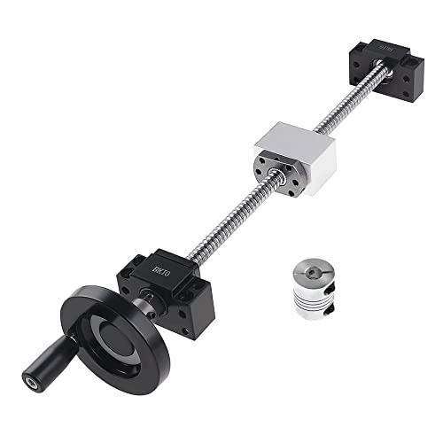 CNCYEAH SFU1204 Kugelumlaufspindel 300 mm Kugelumlaufspindeln mit Metallabweiser + Handradmutter BK10/BF10 Endstützlager + Kugelumlaufspindelmuttergehäuse + 6,35 x 8 mm Kupplung für CNC-Maschine CNCYEAH SFU1204 Kugelumlaufspindel 300 mm Kugelumlaufspindeln mit Metallabweiser + Handradmutter BK10/BF10 Endstützlager + Kugelumlaufspindelmuttergehäuse + 6,35 x 8 mm Kupplung für CNC-Maschine von CNCYEAH