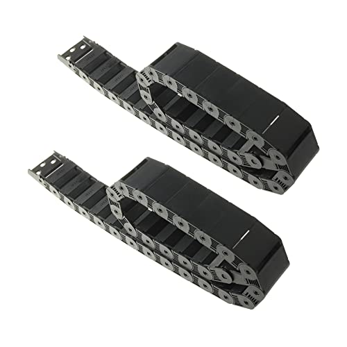 CNCYEAH Schleppkette, R55 18x37mm 1M Hochwertige Nylon Schwarz Energiekette Schleppkette Drahtträger Kabelschlepp für CNC Gravur Router Maschine Zubehör von CNCYEAH