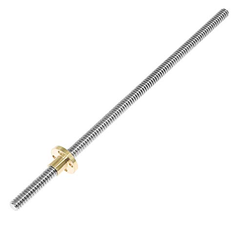 CNCYEAH T8 Gewindespindel 1000 mm T8 Leitspindel Gewindestangen mit T8 Mutter Durchmesser 8 mm Steigung 2 mm Blei 8 mm Edelstahl für 3D Drucker Schrittmotor von CNCYEAH