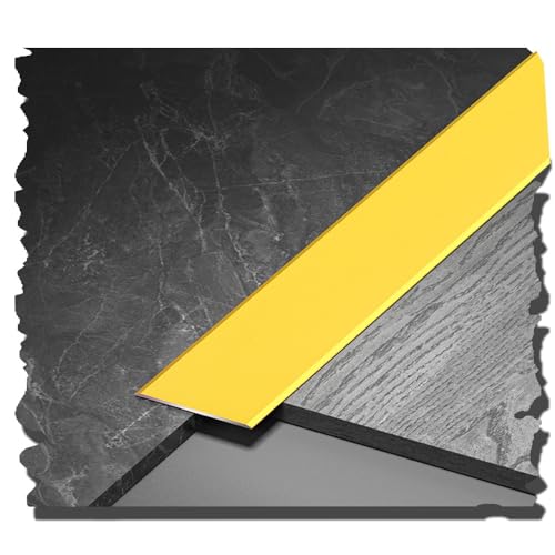 3 x 90 cm lange Türschwellenleisten-Übergangsprofile for Teppich zu Fliesen, Laminat, Holz, Metallkanten, flache Trennleiste(Yellow Gold,W:50mm) von CNDBAHHE