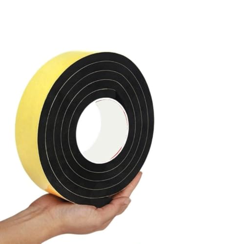 Dichtungsschaumband， Schaumstoff-Isolierband, for Fensterbeschläge, EVA-Schwarzschaum-Schwammgummi-Streifenband, stark klebendes Fenster-/Türdichtungsstreifen-Isolierband(2M x 10mm x 10mm) von CNDBAHHE