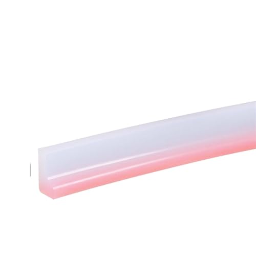 Duschwasserstopperbarriere ， Silikon-Duschbarriere Badezimmer Wasserstopper Dusche Rutschfeste Trocken- und Nasstrennung Flutbarriere Türbodendichtungsstreifen(Type a Transparent,1.0m) von CNDBAHHE