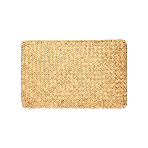 Gewebte Tischsets, 13-45 * 13-30cm Round/Square/Rectangle Woven Placemats Natural Water Hyacinth Placemats(Orange 40 * 26cm) von CNDBAHHE