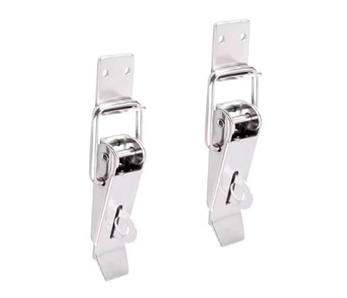 Knebelverschluss, Haspenverschluss, 2 STÜCKE 90 Grad DuckMouth Schnalle Hakenschloss Edelstahl Federbelastet Ziehen Toggle Latch Clamp Clip(304 Stainless Steel,503 A4) von CNDBAHHE