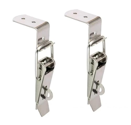 Knebelverschluss, Haspenverschluss, 2 STÜCKE 90 Grad DuckMouth Schnalle Hakenschloss Edelstahl Federbelastet Ziehen Toggle Latch Clamp Clip(304 Stainless Steel,503 hook) von CNDBAHHE