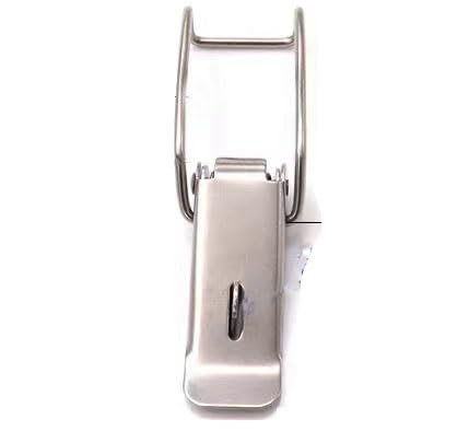 Knebelverschluss, Haspenverschluss, 2 stücke 201 Edelstahl Schrank Box Schlösser Gefederte Latch Fang Toggle Eisen Haspen(201 Stainless Steel,120mm) von CNDBAHHE