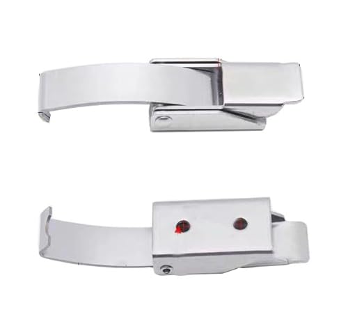 Knebelverschluss, Haspenverschluss, 2 stücke 304 Edelstahl Schrank Boxen Haspe Lock Gefederte Latch Fang Toggle Schlösser(304 Stainless Steel C 75mm) von CNDBAHHE