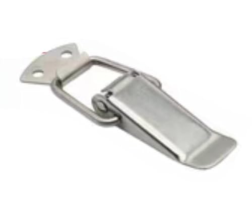 Knebelverschluss, Haspenverschluss, 2Pcs Schrank Boxen Frühling Geladen Latch Fang Toggle Schlösser Haspe 58mm/75mm/90mm/107mm(B,107mm) von CNDBAHHE