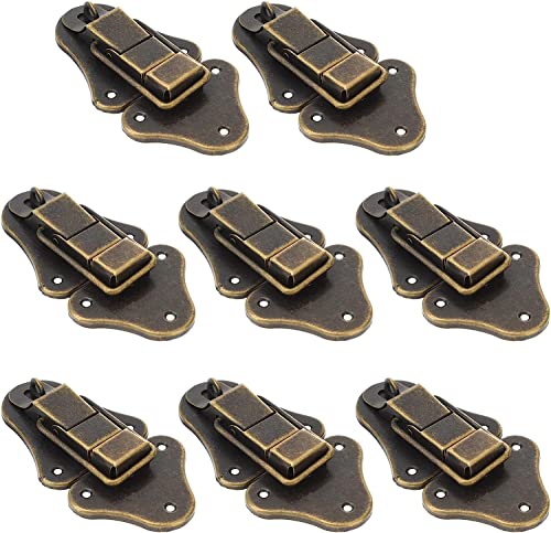 Knebelverschluss, Haspenverschluss, 8 Stück Haspenschloss Toggle Latch Catch for Holzkisten Boxen Werkzeugkasten Holzkiste Eisenbox Haspenriegel(Green Bronze) von CNDBAHHE