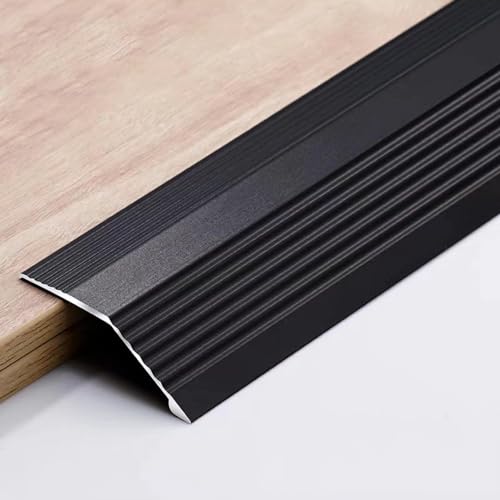 Laminatbodenstreifen-Rollstuhlrampe, Bodentrennstreifen for unebene Türen, Höhe 0,6 bis 2 cm(Black) von CNDBAHHE