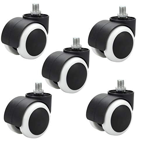 Möbel-Lenkrolle, Doppelraddurchmesser 50 mm, geeignet for die Unterseite kleiner Geräte, Möbel, Bürostühle, Klimaanlagen(Threaded Rod) von CNDBAHHE