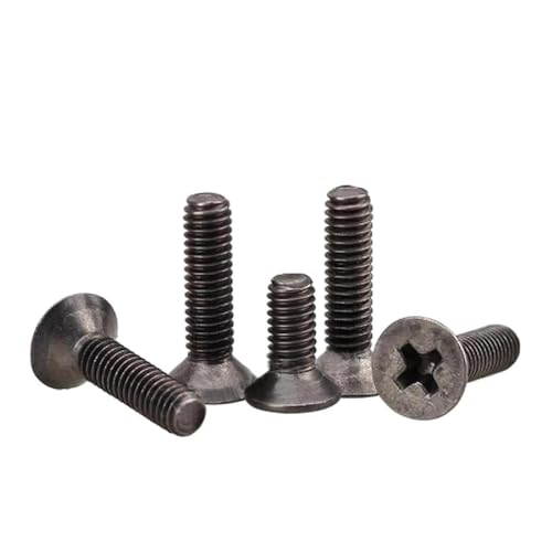 Phillips-Flachkopf-Maschinenschrauben, 10 Stücke M2-M4 Reine Senkkopfschraube Bolzenkopf Ti Schrauben(M3x12mm) von CNDBAHHE