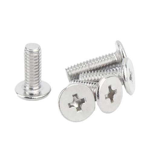 Phillips-Flachkopf-Maschinenschrauben, Große flache Senkkopfschrauben, 50 Stück M3 M4 3-60 mm(M3.0x5mm) von CNDBAHHE