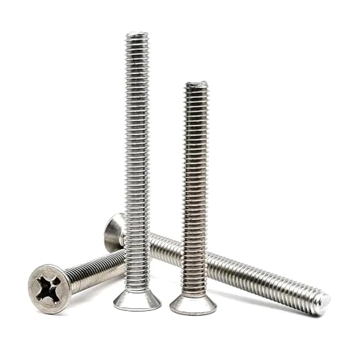 Phillips-Flachkopf-Maschinenschrauben, Kreuzschlitzschrauben M2-M8 Edelstahl, 10 Stück(M6x16mm) von CNDBAHHE
