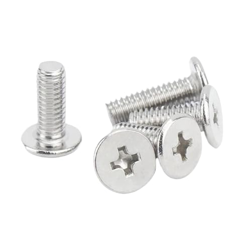 Phillips-Flachkopf-Maschinenschrauben, Kreuzschlitzschrauben aus Edelstahl, 50 Stück M1 .2(M1.0x3mm) von CNDBAHHE
