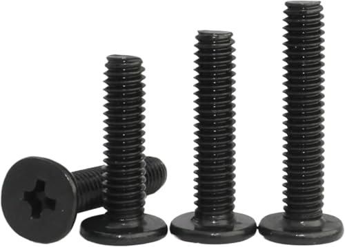 Phillips-Flachkopf-Maschinenschrauben, Kreuzschlitzschrauben mit niedrigem Profil und Rundkopf aus Edelstahl 304, 10 Stück M6 M5 L: 2–60 mm(M6x45mm) von CNDBAHHE