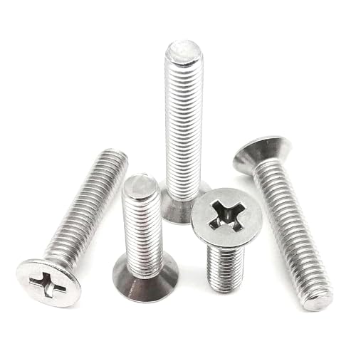 Phillips-Flachkopf-Maschinenschrauben, M1-M8 Edelstahl-Kreuzschlitz-Senkkopfschraube(5mmxM1.4) von CNDBAHHE