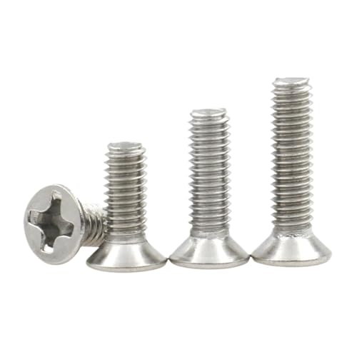 Phillips-Flachkopf-Maschinenschrauben, Senkkopf-Kreuzschlitzschrauben, 50 Stück M2,6-M5(M3 x 14mm) von CNDBAHHE