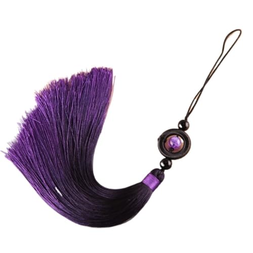 Quasten, Quasten für Basteln, 1 Stück Perlenquaste mit Farbverlauf, 13 cm lange Quastenanhänger aus Polyesterseide, Quasten for Dekorieren von Vorhängen, Taschen und Kleidungsstücken(Deep Purple) Quasten, Quasten für Basteln, 1 Stück Perlenquaste mit Farbverlauf, 13 cm lange Quastenanhänger aus Polyesterseide, Quasten for Dekorieren von Vorhängen, Taschen und Kleidungsstücken(Deep Purple) von CNDBAHHE