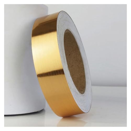 Tapetenbordüren, Sockelleisten, 164ft Formteil Abziehen - Wandbordüre Selbstklebende Deckenbordüre Türrahmen Taillenlinie Innendekoration(Brushed Gold,W: 10cm) von CNDBAHHE
