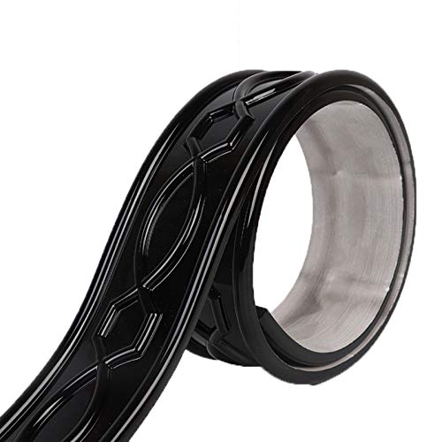 Tapetenbordüren, Sockelleisten, 9,8 ftTapete Wandpaneele Abziehen und Aufkleben Deckenbordüre Türrahmen Taillenlinie Innendekoration(Black) von CNDBAHHE
