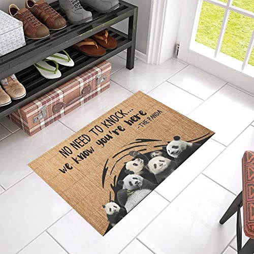 Fußmatte Pandabär, Den Wir Kennen, Muster Duschvorleger Weiche Badezimmerteppich Waschbar Türmatte Für Dusche Wohnzimmer Schlafzimmer 40x60cm von CNDJSFF