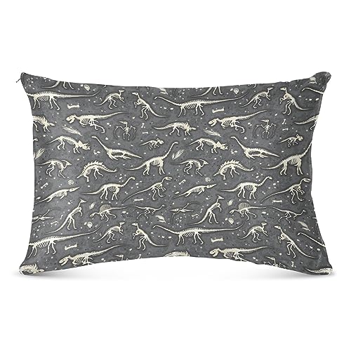 Kissenbezüge Dino-Skelette Dinosaurier Kopfkissenbezug Mode Kissen Fall Weich Dekokissen Kissenhülle Für Sofa Schlafzimmer Wohnzimmer 40X60cm von CNDJSFF