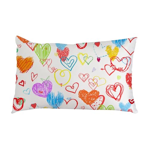 Kissenbezüge Mehrfarbige Herzen Liebeszeichen Kopfkissenbezug Mode Zierkissenbezug Gemütliche Dekokissen Kissenhülle Für Büro Wohnzimmer Schlafzimmer 40X60cm Kissenbezüge Mehrfarbige Herzen Liebeszeichen Kopfkissenbezug Mode Zierkissenbezug Gemütliche Dekokissen Kissenhülle Für Büro Wohnzimmer Schlafzimmer 40X60cm von CNDJSFF