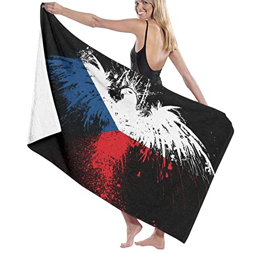 Strandtücher Adler-Flagge Der Tschechischen Republik Badetuch Weich Badetuch Groß Super Sandfest Handtuch Für Reise Strand Sauna 80x130cm von CNDJSFF