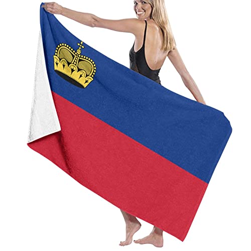 Strandtücher Liechtenstein-Flagge Duschtuch Pflegeleicht Sandfest Handtuch Weich Badetuch Groß Für Schwimmen Strand Reise 80x130cm von CNDJSFF