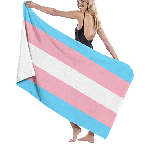 Strandtücher Transgender-Flagge Badetuch Saugfähig Duschtuch Weich Sandfest Handtuch Für Reise Strand Schwimmen 80x130cm von CNDJSFF