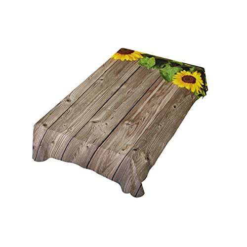 Tischläufer Sonnenblumen Auf Holzbrett Tischdecke Mode Tischdecke Rechteckige Pflegeleicht Tischdekoration Für Küche Esstisch Festival 137x183cm von CNDJSFF