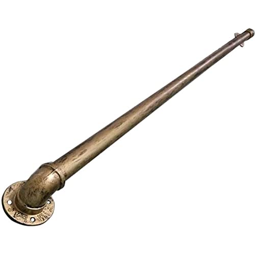 CNFDDM Handlauf für Treppen im Innen- und Außenbereich, Haltegriff-Geländer, Antik-Messing-Metall-Treppenhandläufe, rutschfeste Treppengeländer, an der Wand montierte Handläufe (Size : 270cm) von CNFDDM