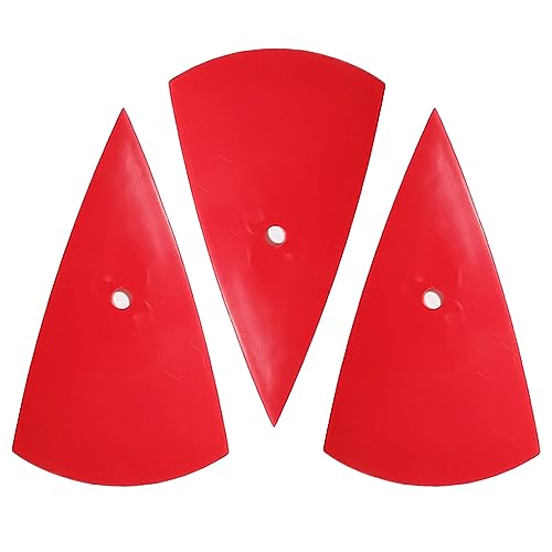 Triangle Squeegee Window Tint Squeegee for Car Vinyl PPF Installation, Multi-Edge Tint Tool Vinyl Wrap Corner Squeegee Kit, Plastic Contour Scraper (Round RED) von CNGZSY