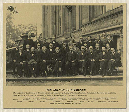 CNHNWJ 1927 Fünfte Solvay Konferenz Physiker Foto Poster Klassenzimmer Bild Dekor Kunstdruck Home Wanddekor benutzerdefinierte Leinwand Gemälde 50x60cm ohne Rahmen von CNHNWJ