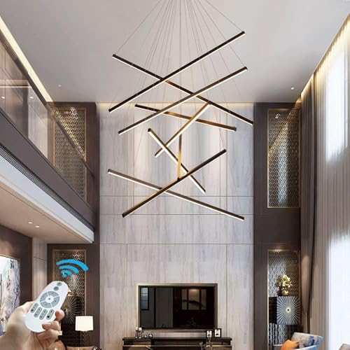 CNMKLM Moderne LED Pendelleuchte Dimmbare Sputnik Hängelampe Hohe Decken Treppenhaus Hängeleuchte Drehbares Treppenhaus Pendellampe Kronleuchter For Wohnzimmer Esszimmer Restaurant von CNMKLM