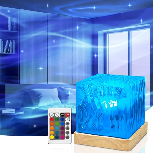 CNMTCCO LED Sternenhimmel Projektor Kinder, RGB 3D Lavalampe mit 16 Beleuchtung Effekten & Fernbedienung Nordlicht Projektor Aurora Light, Sternenhimmel LED Projektor Nachtlicht Kinder Zimmer Deko von CNMTCCO