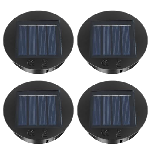 CNMTCCO Solarleuchten Ersatzteile 4 Stück 8CM 1.2V 600mAh LED Solar Panel for Outdoor Hanging Laternen, IP44 Waterproof Solar Light Bulb Replacement, for Garden Patio Table Light Decor von CNMTCCO
