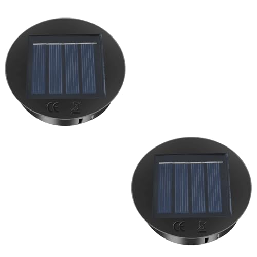CNMTCCO Solarleuchten Ersatzteile 2 Stück 8CM 1.2V 600mAh LED Solar Panel for Outdoor Hanging Laternen, IP44 Waterproof Solar Light Bulb Replacement, for Garden Patio Table Light Decor von CNMTCCO