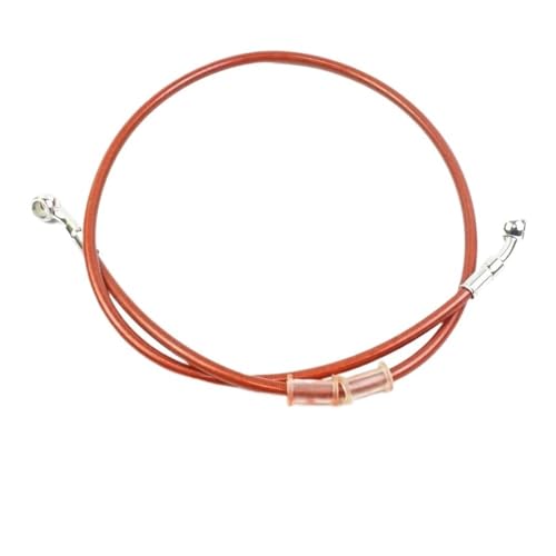 Bremsleitung Ölleitung Geflochtenes Kabel, 10 Mm Banjo Für Suzuki Orange 400 Bis 2200 Mm Hydraulikbremsschlauch DOT(Orange 2100mm) von CNMVCJSAR