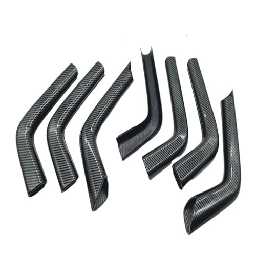 CNMVCJSAR Türgriffe Außen Für Cayenne 2018-2023 Armlehne Zentrale Konsole Bögen Schutz LHD RHD Auto Carbon Fiber Innen Tür Pull Griff Abdeckung(Full Set 12PCS) von CNMVCJSAR